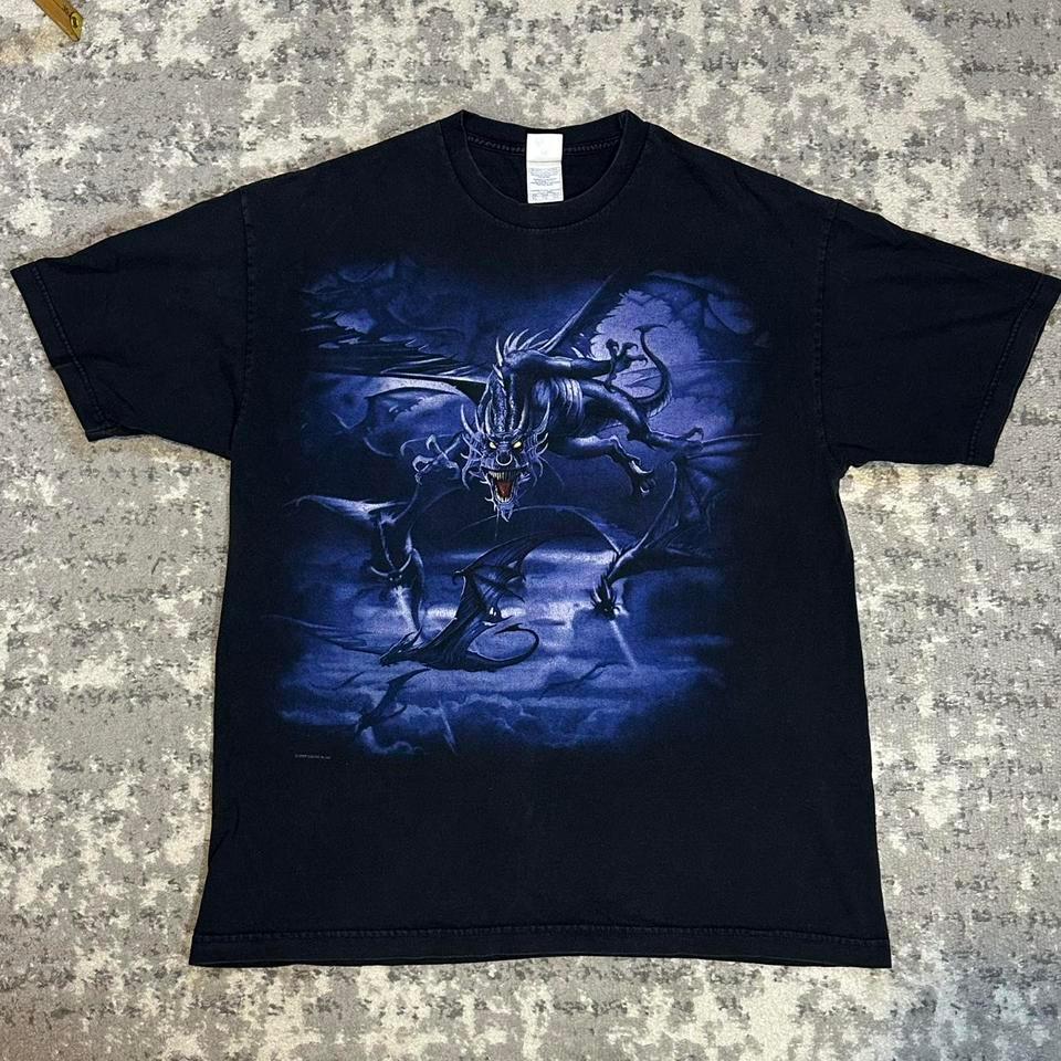 Y2k Liquid Blue Lightning Dragon 40b0
