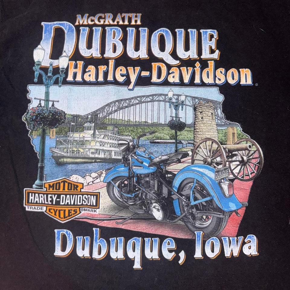 Vintage Harley Davidson Black Tee Fe14 4