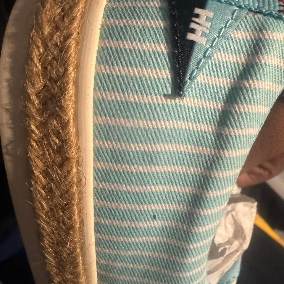Blue And White Striped Canvas 5