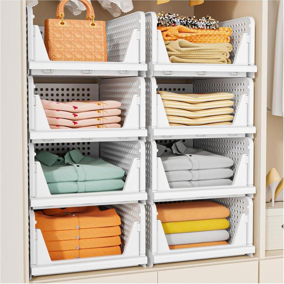 5 Pack Stackable Closet Storage 72b6