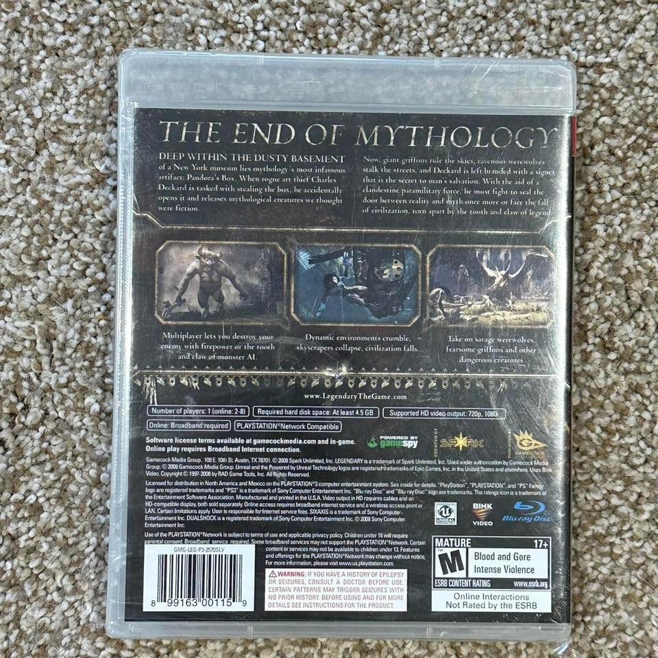 Unopened Legendary Ps3 Game 742c 2