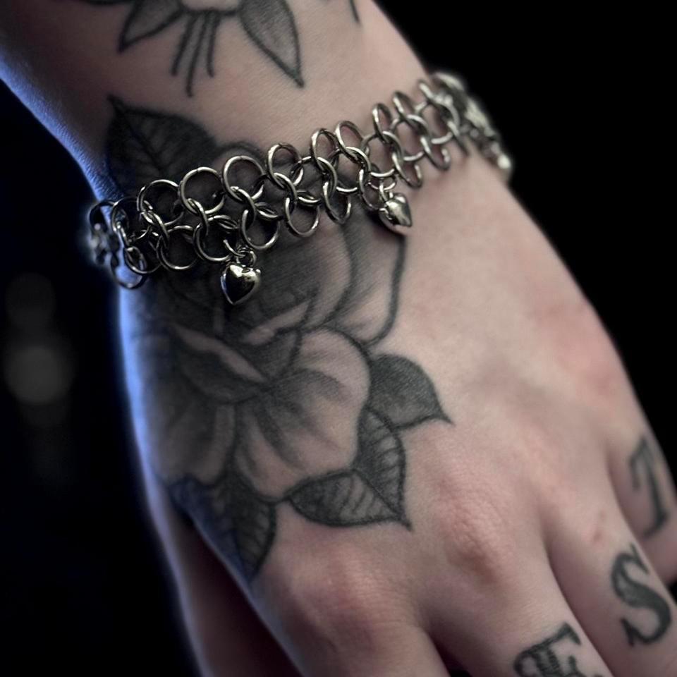 Dark Romantic Heart Drop Chainmaille Bcdf