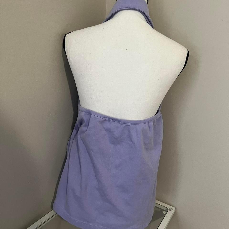 Lilac Button Up Halter Top 8aaa 3