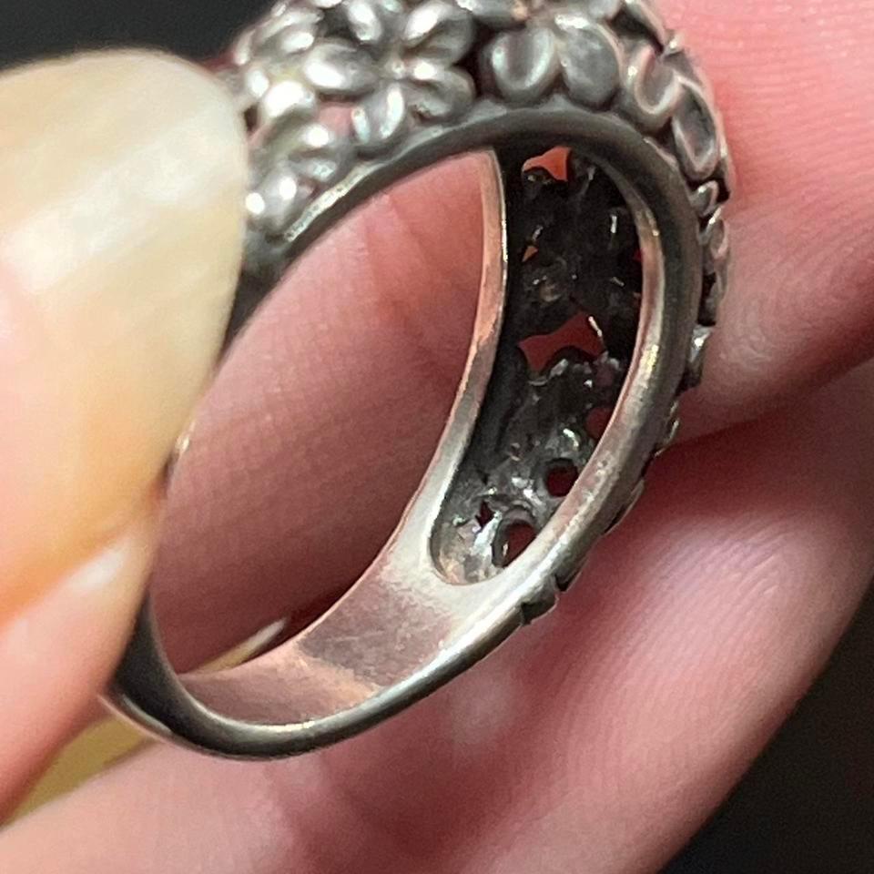 Silver Floral Ring Floralring 925 6