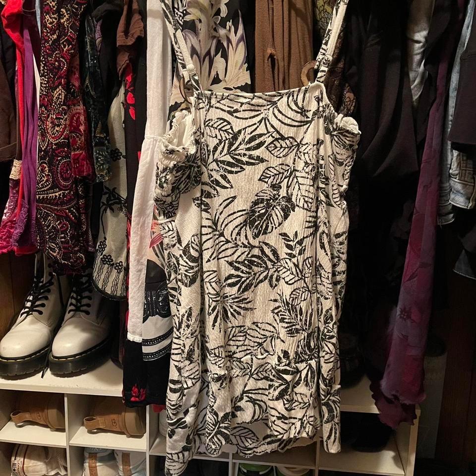 Botanical Print Babydoll Top Wooden 2