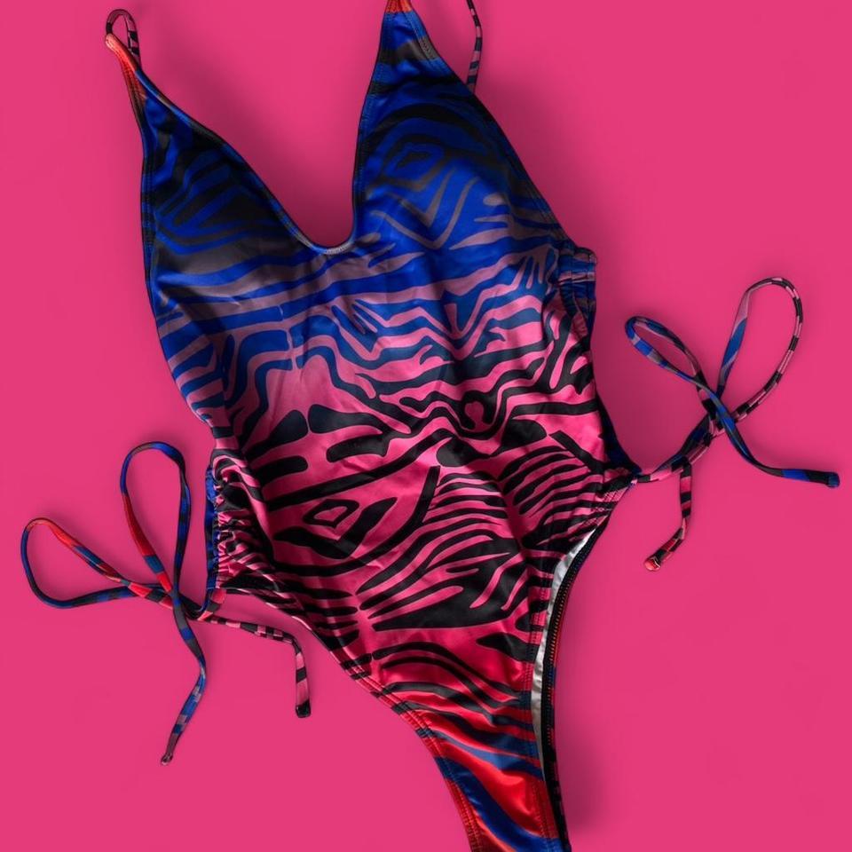 Multicoloured Zebra One Piece Swimsuit Ffa4