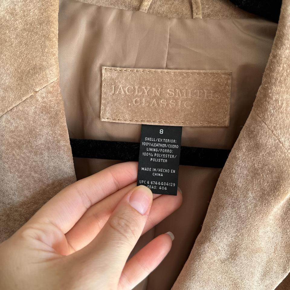 Tan Suede Blazer Jacket Real 3