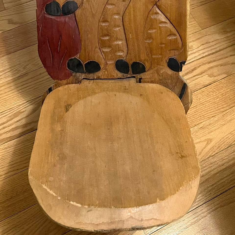 Hand Carved 2 Piece Wood 6