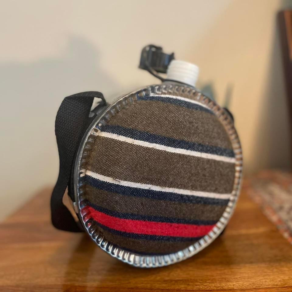 Vintage Water Canteen Stripe Blanket 6