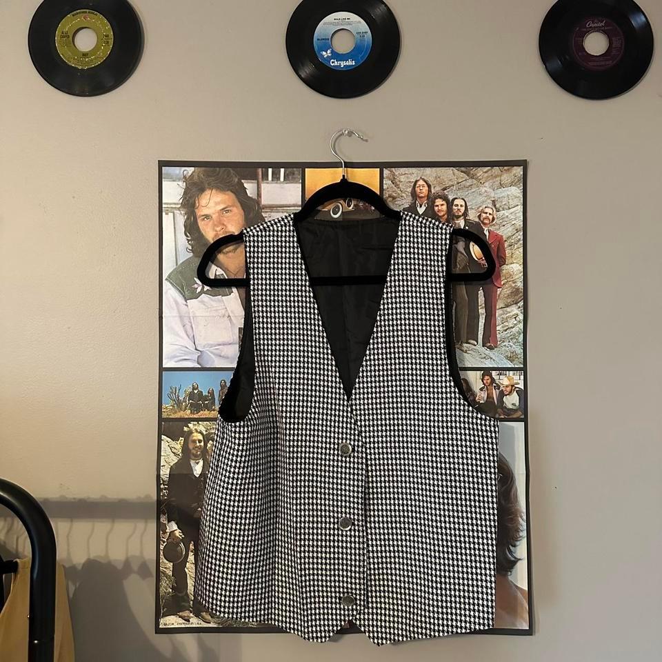 Vintage Houndstooth Vest Ngl 5e10 2