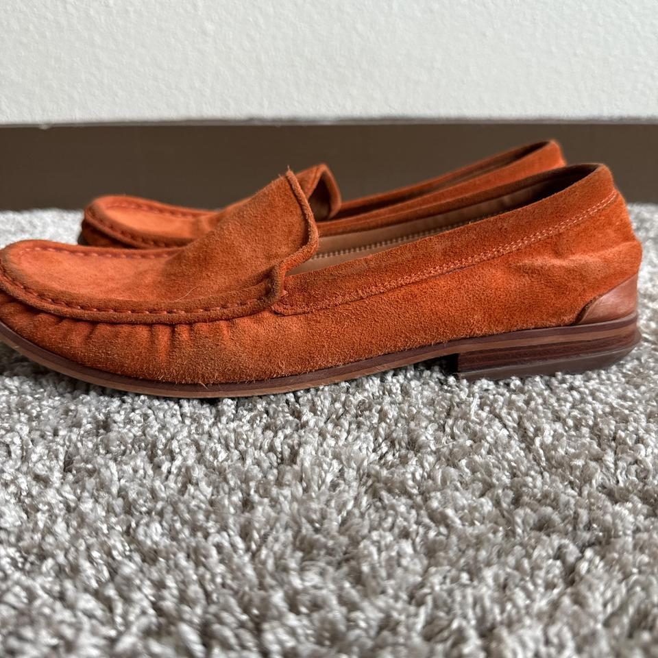 Franco Sarto Orange Suede Loafers 3