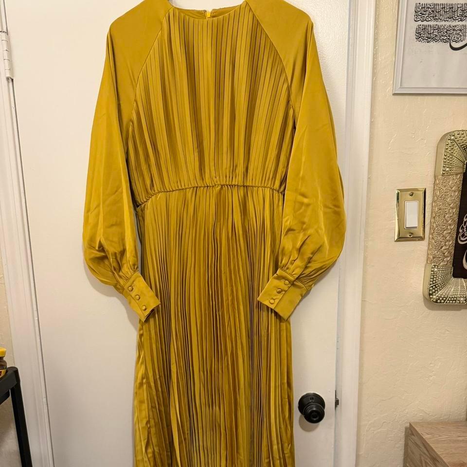 Nadira Satin Pleated Maxi Dress