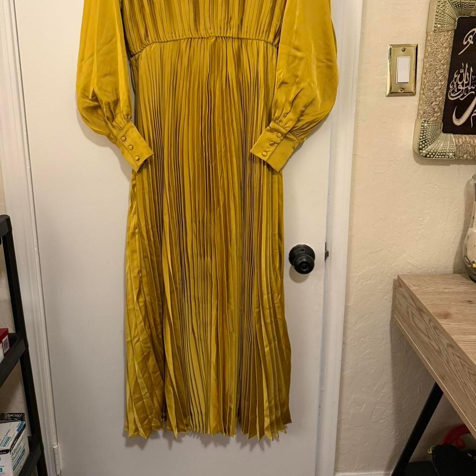 Nadira Satin Pleated Maxi Dress 2