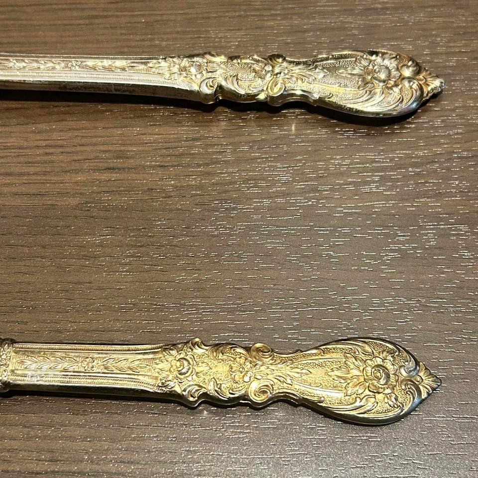 Silver Gold Plated Hand Mirror A17e 5