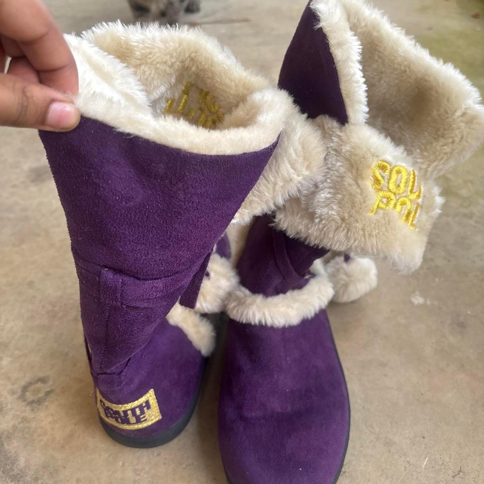 Southpole Purple Faux Fur Boots D091 3