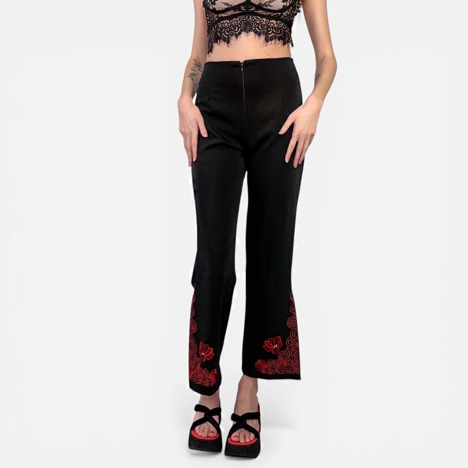 Black High Waisted Flat Front 044c