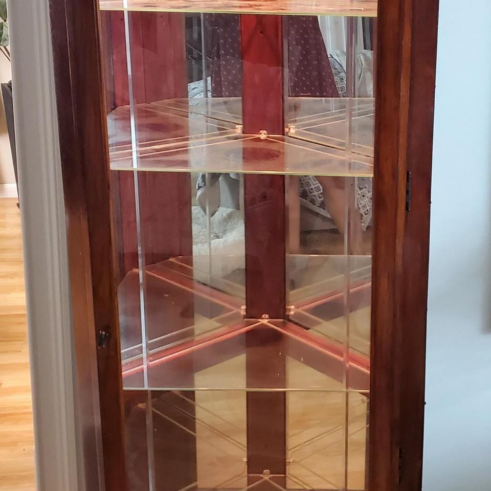 Mahogany Glass Display Cabinet Displaycase E15a