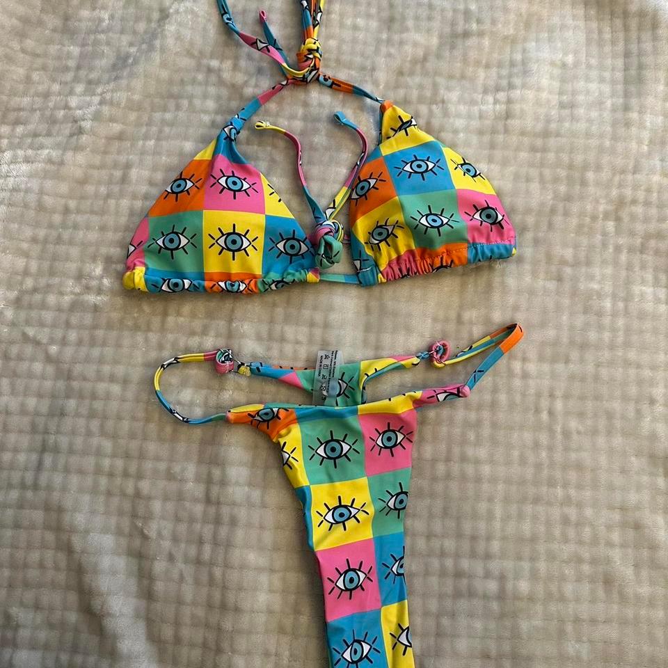 Multicoloured Bikini Set With Adjustable 23e8