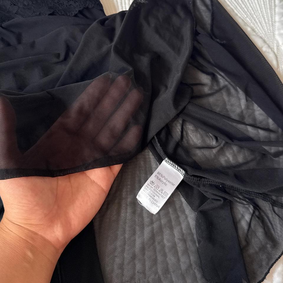 2000s Black Mesh Fairycore Dress 6