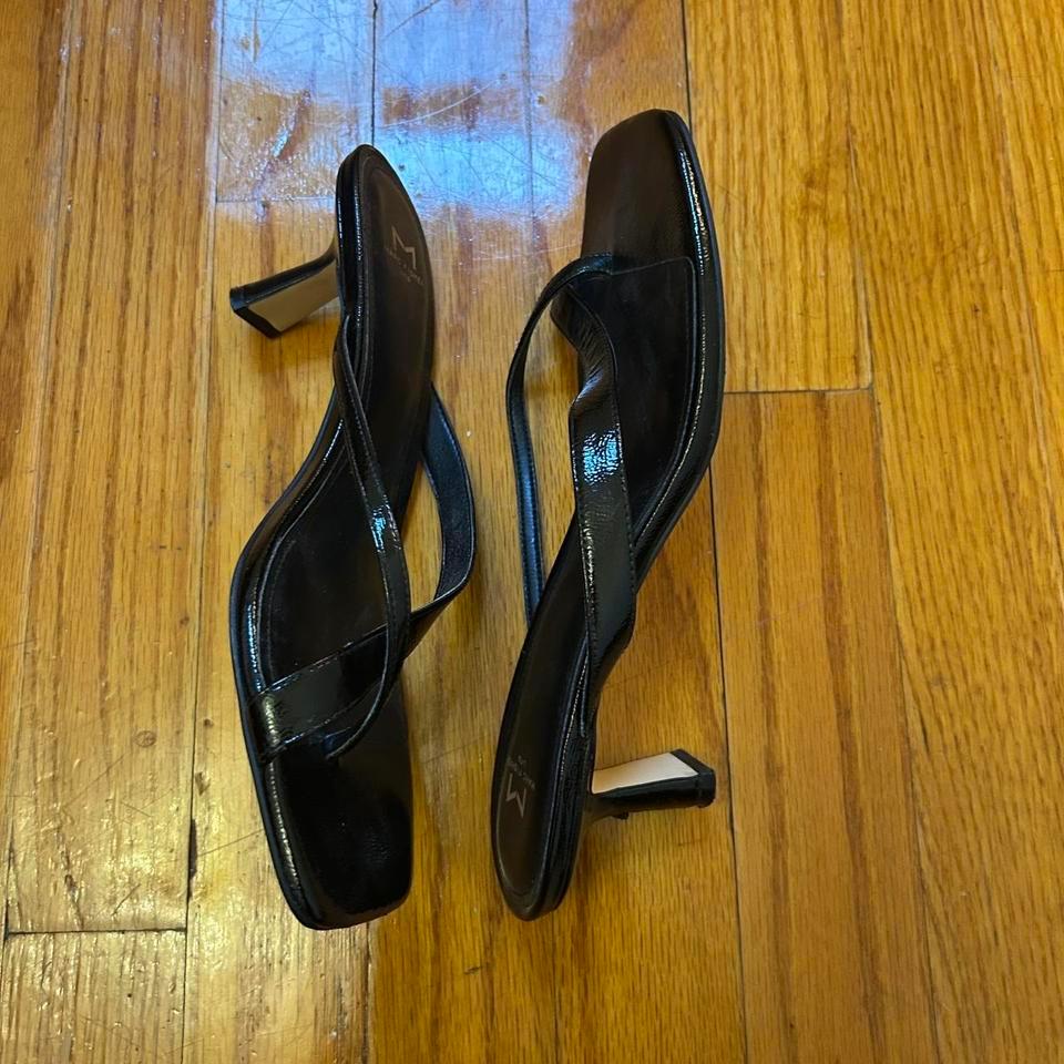 Marc Fisher Black Patent Sandal 70ba 5