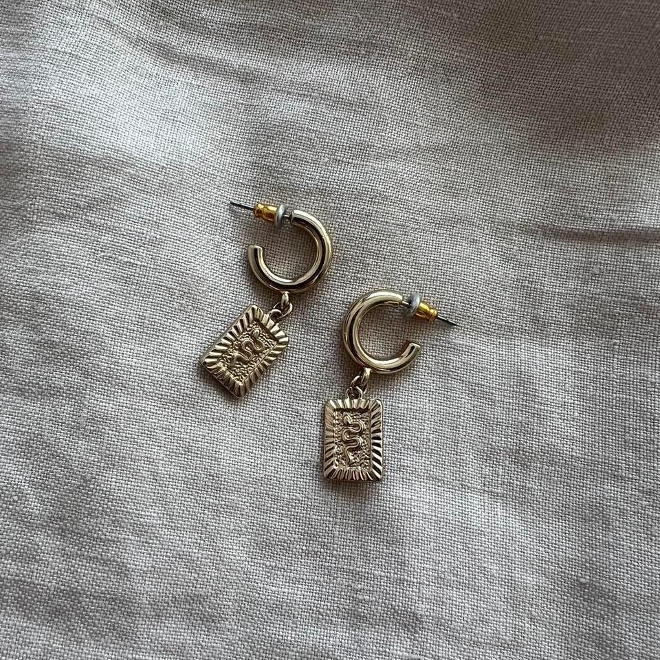 Gold And Silver Hoop Earrings 0334