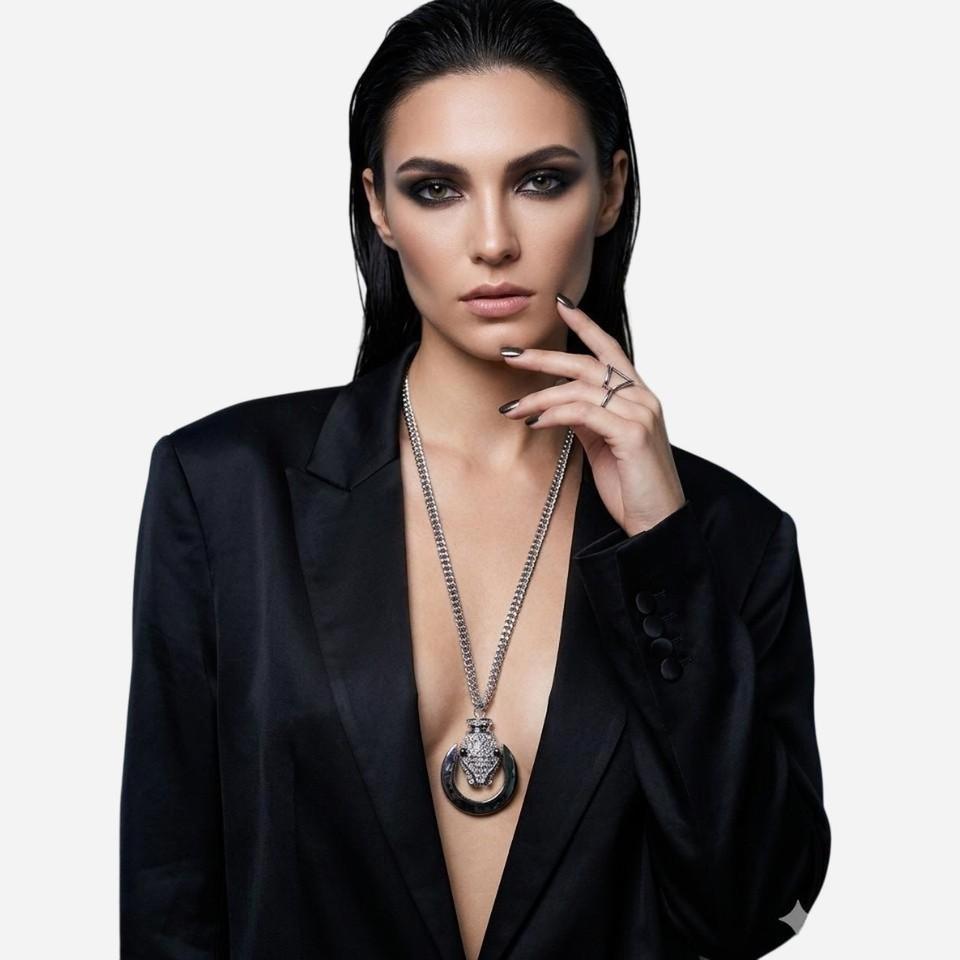 Vintage Panther Statement Necklace 3420