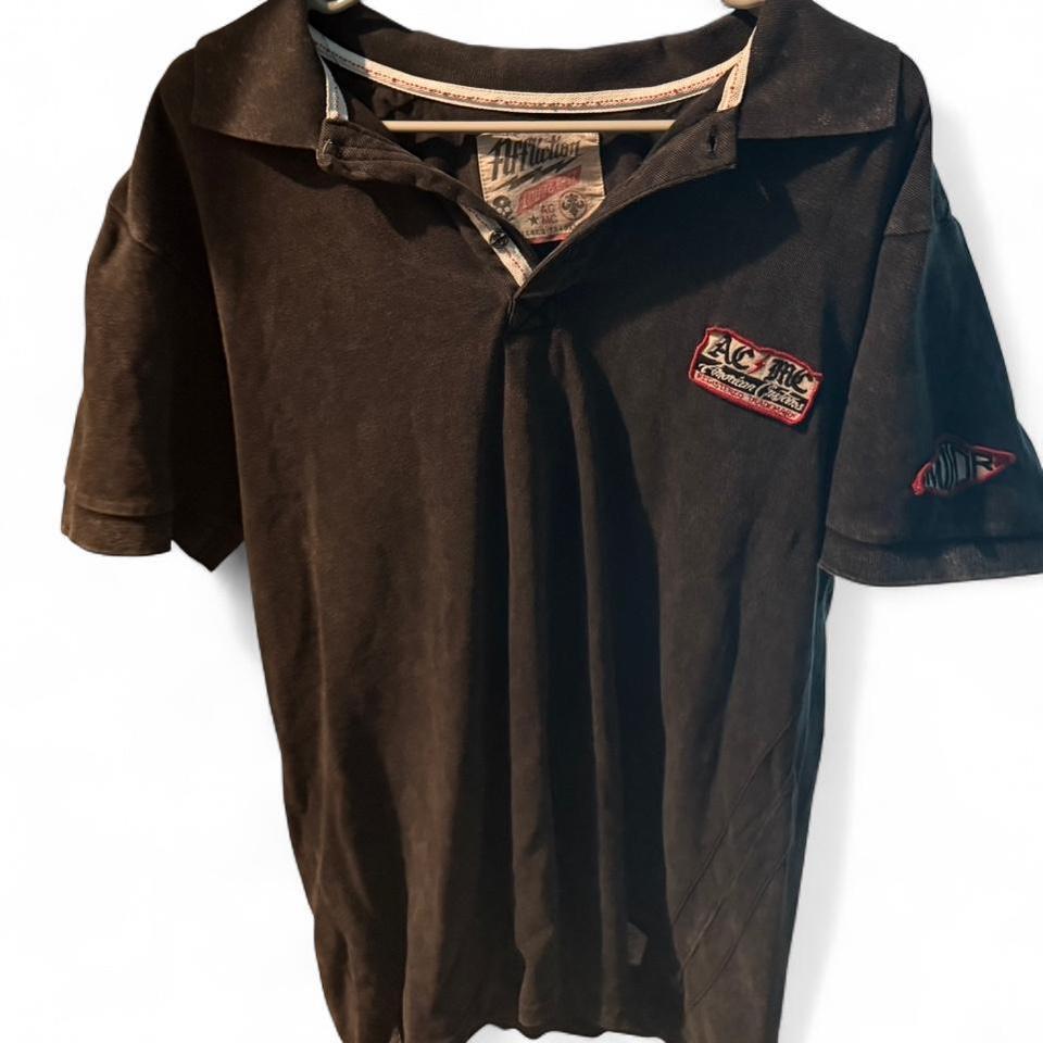 Acdc Affliction Black Polo Shirt 2c4d