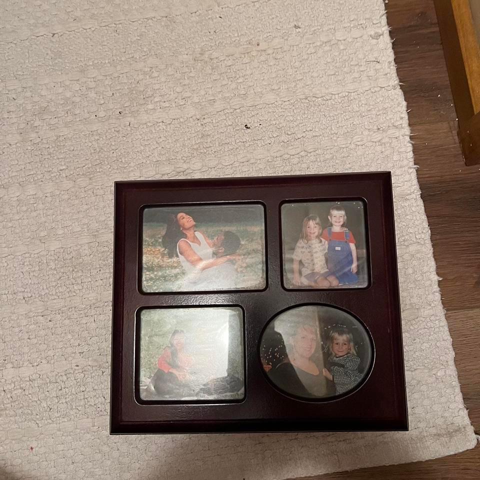 Antique Wooden Photo Frame With