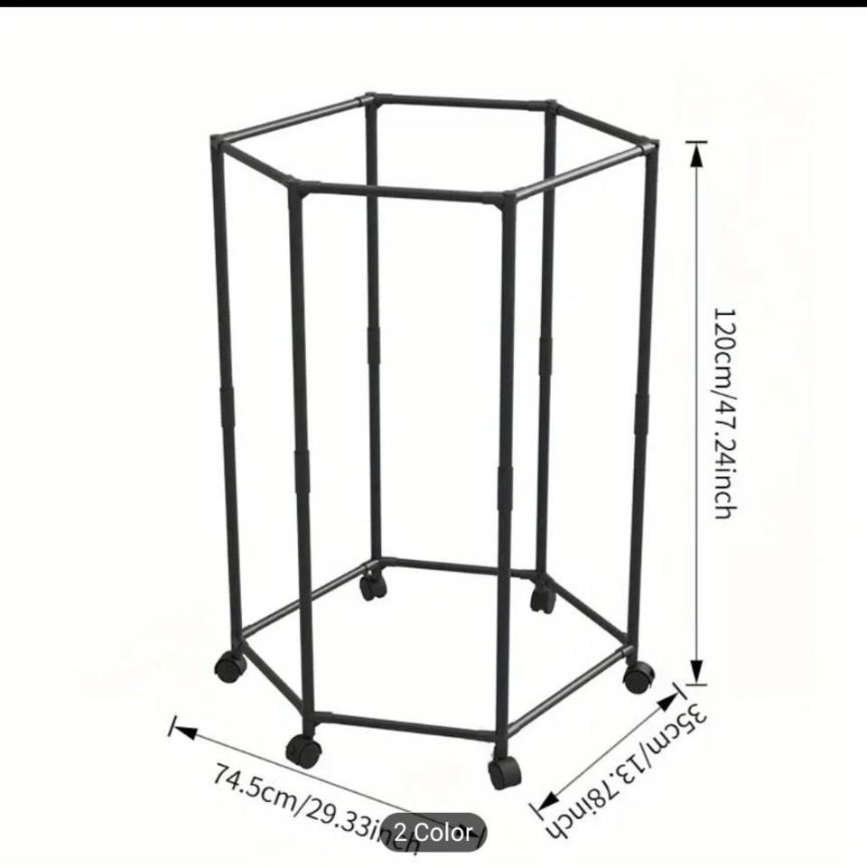 2 Round Clothing Racks White 3