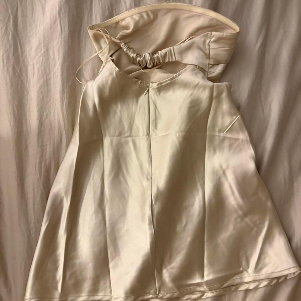 Champagne Gold Strapless Mini Dress B548 2
