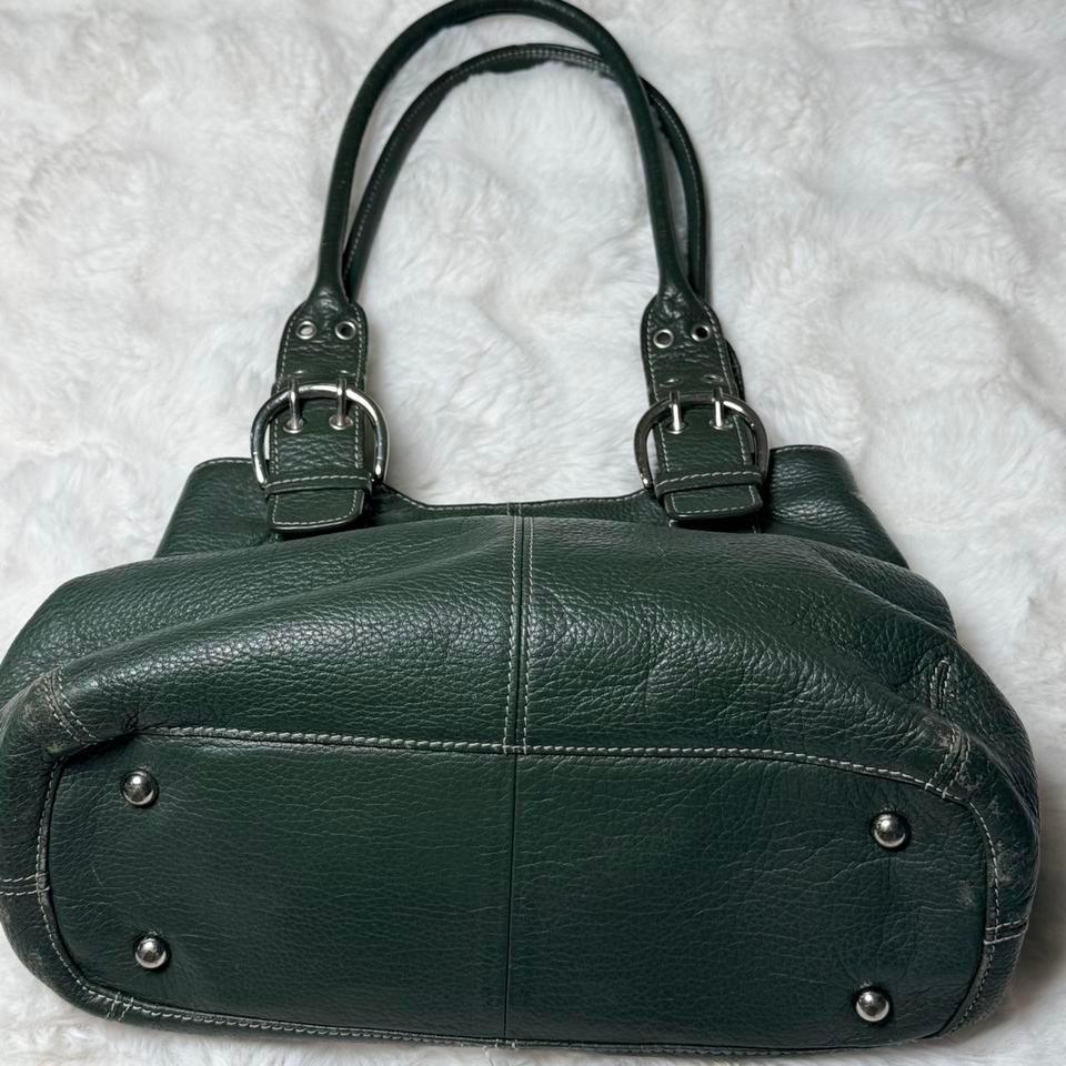 Tignanello Green Leather Handbag With D81a 3