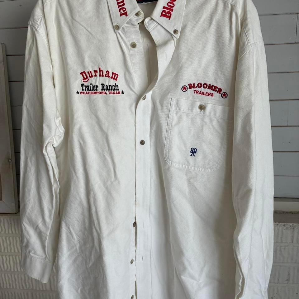 White Vintage 90s Cotton Button Up