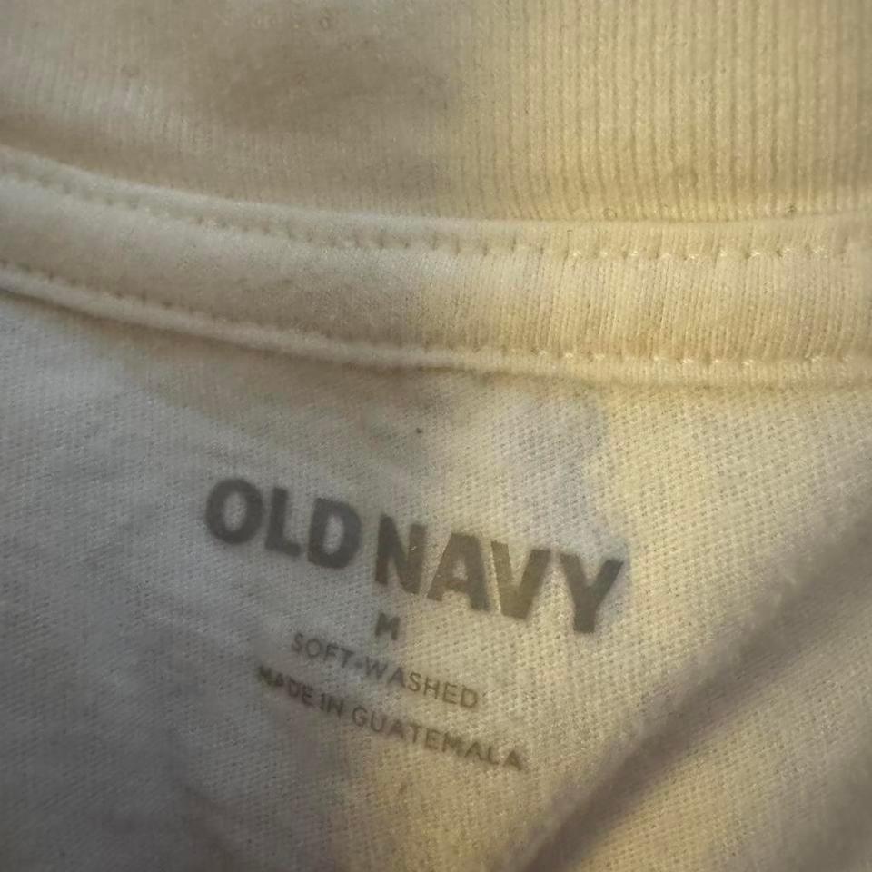 Old Navy White Vintage Tee 0ce0 3