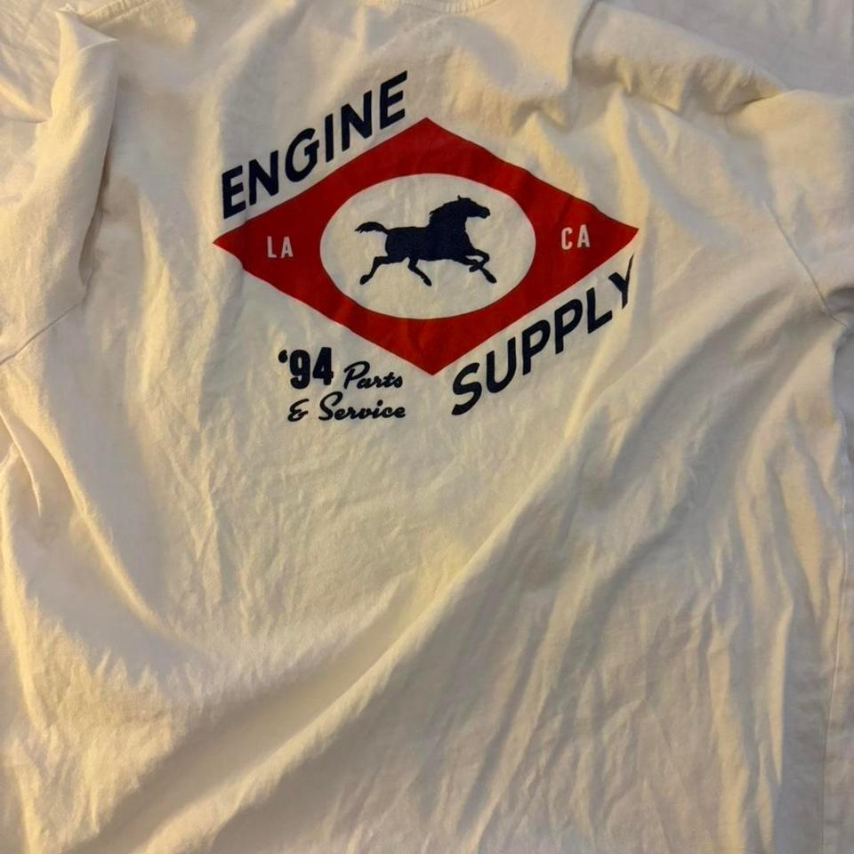 Old Navy White Vintage Tee 0ce0 4