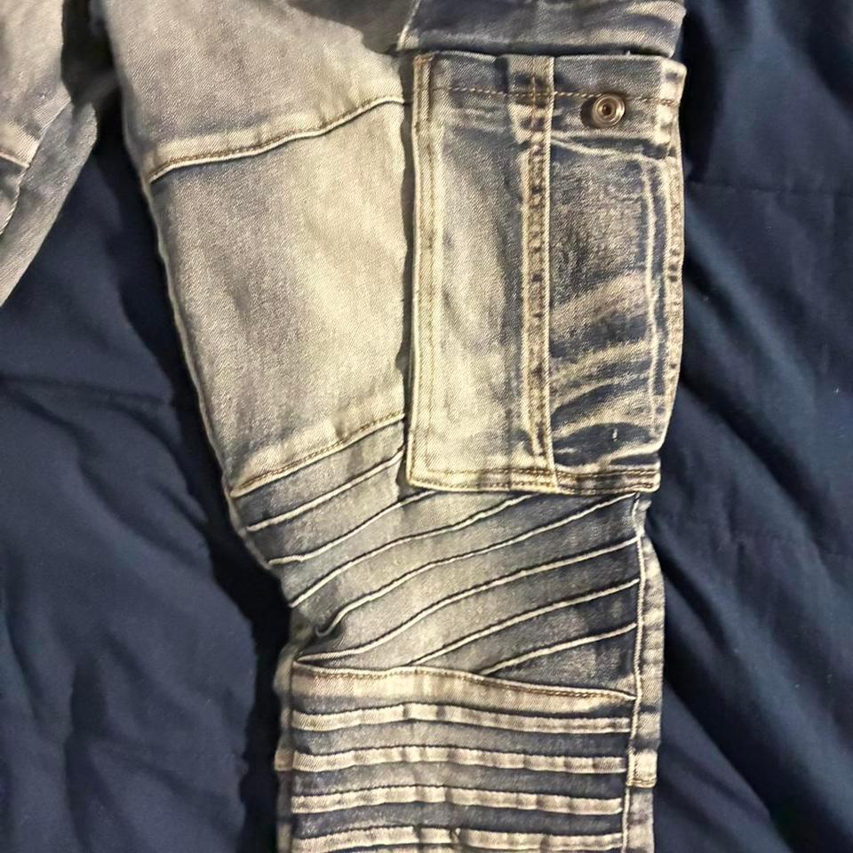 Grey Biker Jeans With Zippers 72bd 2