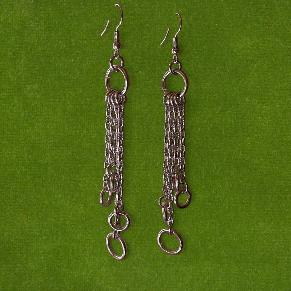 Silver Chain Earrings Handmade By 3534 2