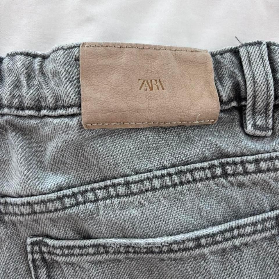 Zara Grey High Waisted Straight Leg 9ae8 3