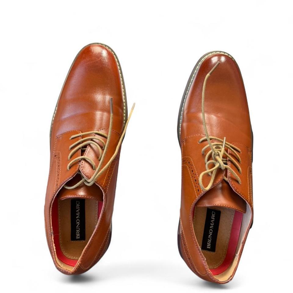 Bruno Marc Brown Leather Lace Up E4a1