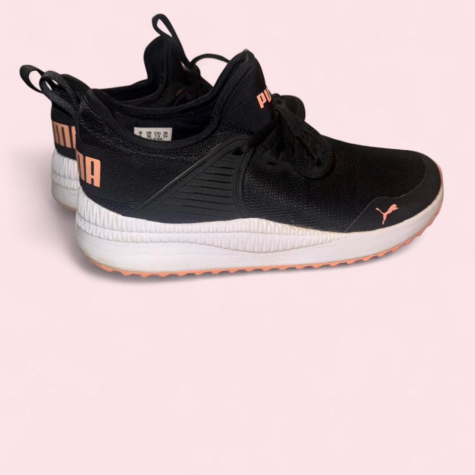 Black And Pink Puma Trainers 2
