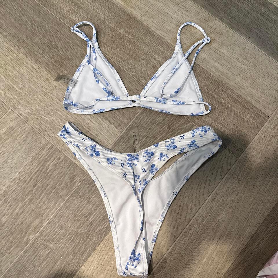 Blue White Floral Bikini 6e6e 2