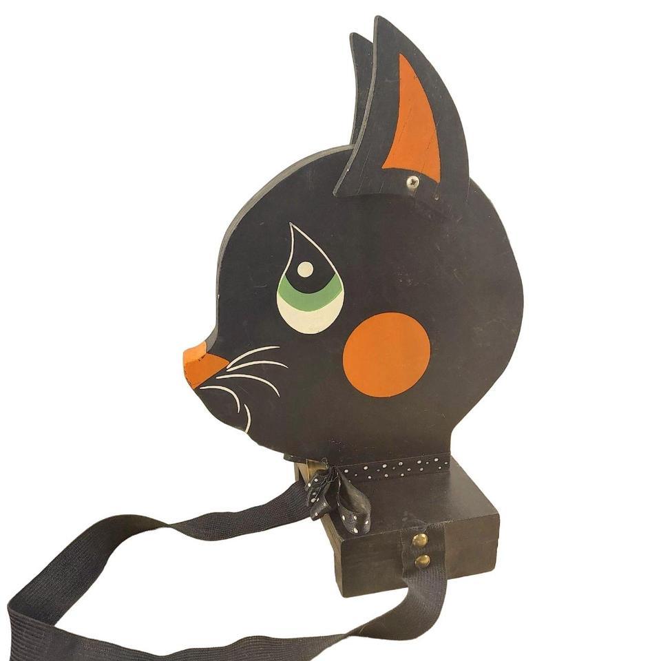 Black Cat Folk Art Sculpture