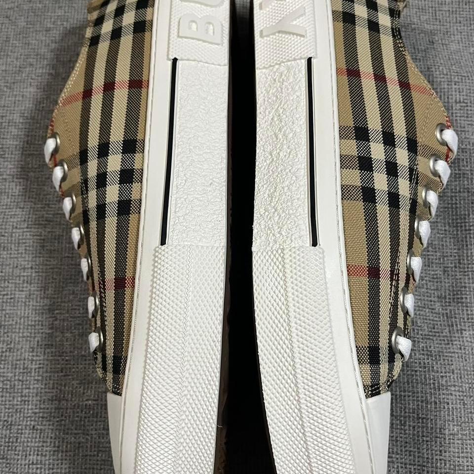 Burberry Checkered Plaided Canvas Sneakers Bac4 4
