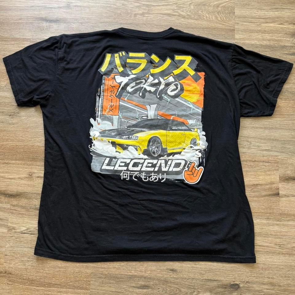 Black Tokyo Car Tee Measurements Db45