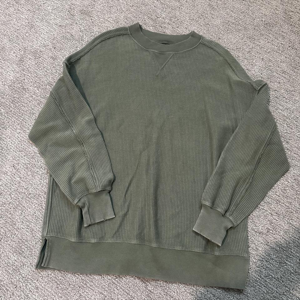 Arie Oversized Green Crewneck Sweatshirt 68da