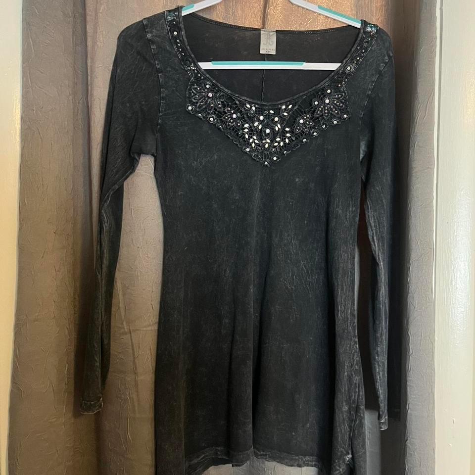 Black Stone Wash Long Sleeve