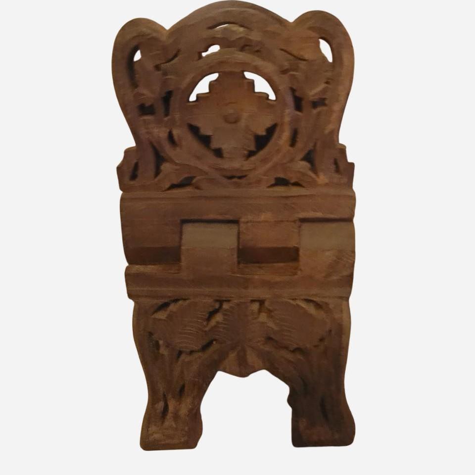 Vintage Antique Hand Carved Wooden 6954 4