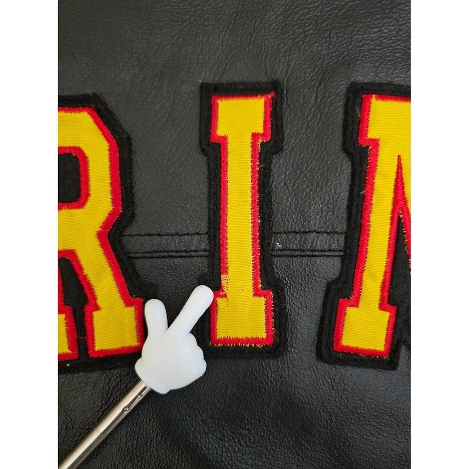 Marine Corps Black Leather Bomber 6ab6 8
