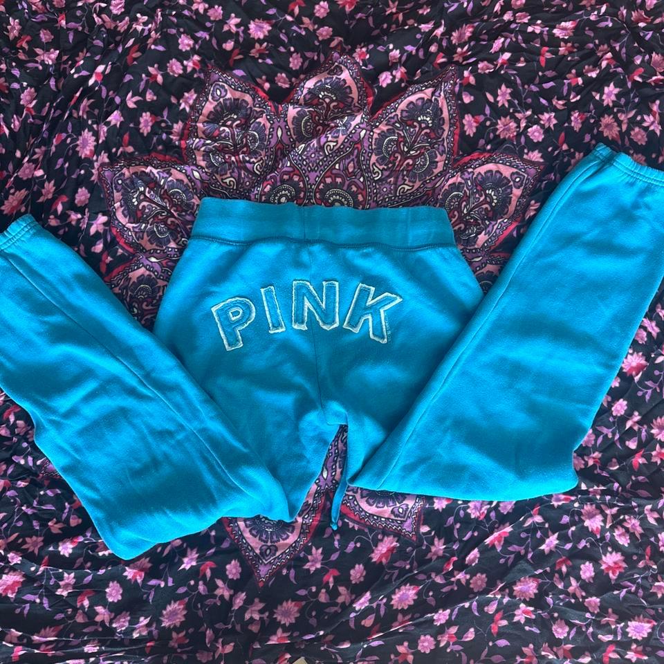 Victorias Secret Pink Blue Sweatpants 8f8e