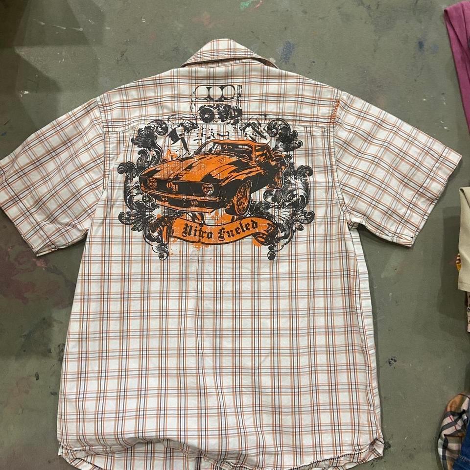 Cream And Orange Vintage Car