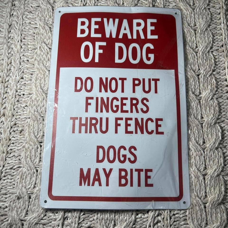 Beware Of Dog Sign Funny 5813
